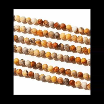Bijoux - Agate Crazy Lace perles 8mm sur fil 40cm - ARABESK