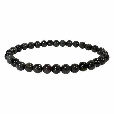 Bracelets - Obsidian Rainbow AA pearls bracelet 6mm - ARABESK