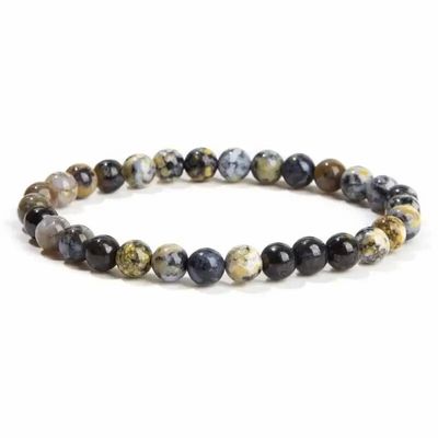 Bracelets - Blue Ocean Jasper Bracelet With 6mm Beads - ARABESK