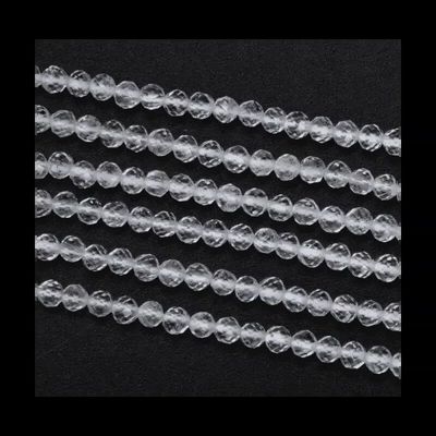 Jewelry - Faceted Rock Crystal A 3mm beads on 40cm wire - ARABESK