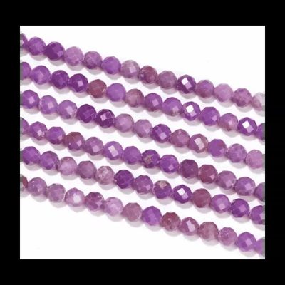 Jewelry - Lepidolite Mica Mauve Faceted AA 3mm beads on 40cm wire - ARABESK