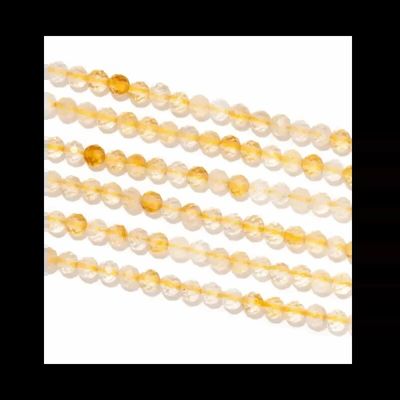 Jewelry - Faceted Natural Citrine A 3mm beads on 40cm wire - ARABESK