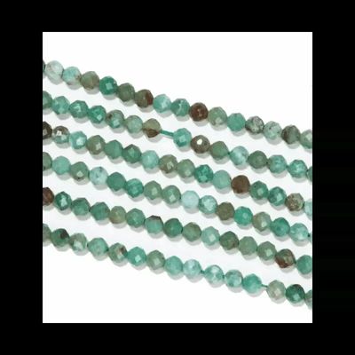 Jewelry - Faceted Chrysocolla A 3mm beads on 40cm wire - ARABESK