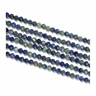 Bijoux - Azurite & Malachite Facettée A perles 3mm sur fil 40cm - ARABESK