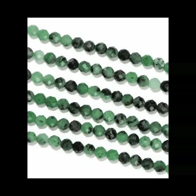 Bijoux - Rubis Zoïsite Facettée A perles 3mm sur fil 40cm - ARABESK