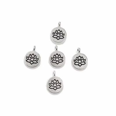 Bijoux - Perles charm's Intercalaire Fleur de Lotus Argentée 15mm x50 - ARABESK