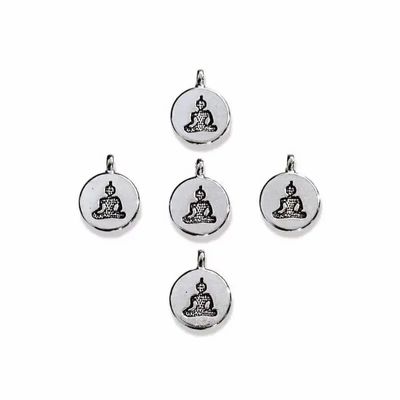 Bijoux - Perles charm's Intercalaire Bouddha Argenté 15mm x30 - ARABESK