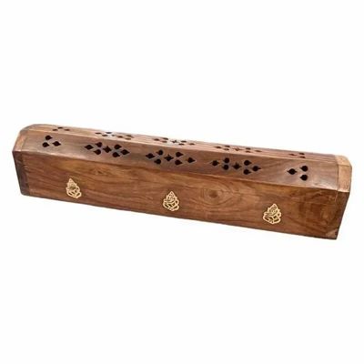 Scents - Incense Holder Sheesham Ganesh Wooden Box 30cm x2 - ARABESK