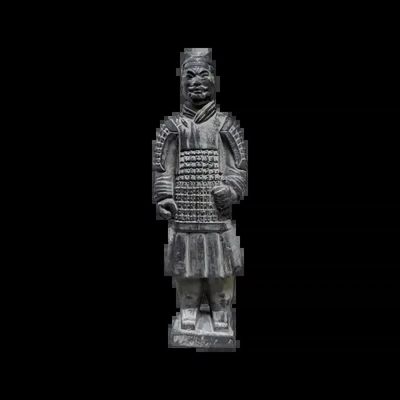 Sculptures, statuettes and miniatures - Black Warriors Statue with Armor in Terracotta 22cm - ARABESK