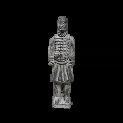 Sculptures, statuettes and miniatures - Black Terracotta Knight Statue 22cm - ARABESK