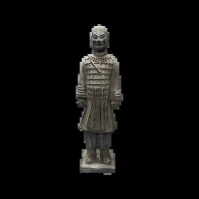 Sculptures, statuettes et miniatures - Statue Noire en Terracotta Chevalier 50cm - ARABESK