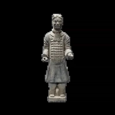 Sculptures, statuettes et miniatures - Statue Noire Guerriers avec Armure en Terracotta 26cm - ARABESK
