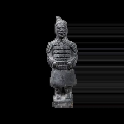 Sculptures, statuettes and miniatures - Black Terracotta Warrior Statue 12cm - ARABESK