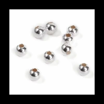 Jewelry - 925 Silver Charm Beads Balls 4mm x 10 - ARABESK