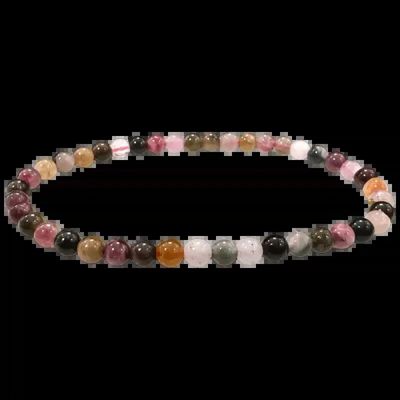Bracelets - Bracelet Tourmaline Multicolore A perles 4mm - ARABESK
