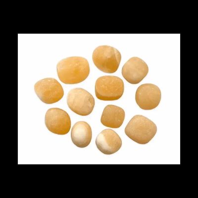 Jewelry - Calcite Orange Mate AB tumbled stones 250g - ARABESK