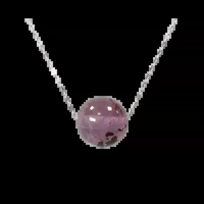 Bijoux - Collier Argent 925 Super Seven AA Boule 12mm - ARABESK