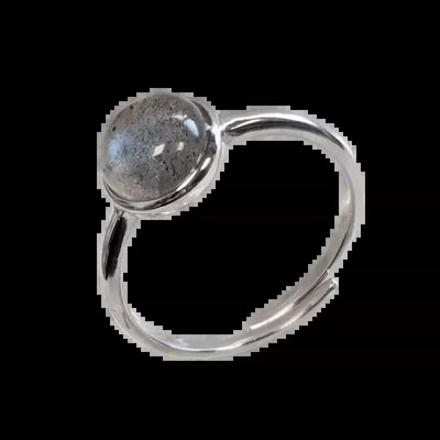 Bijoux - Bague Argent 925 Ajustable Ronde Labradorite A+ 8mm - ARABESK