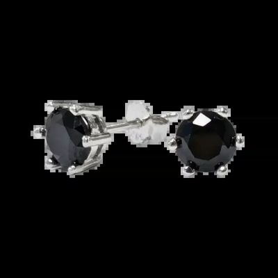Jewelry - Round Solitaire Earrings 925 Silver Faceted Spinel A 5mm - ARABESK