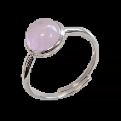 Jewelry - 925 Silver Ring Adjustable Round Kunzite AA 8mm - ARABESK