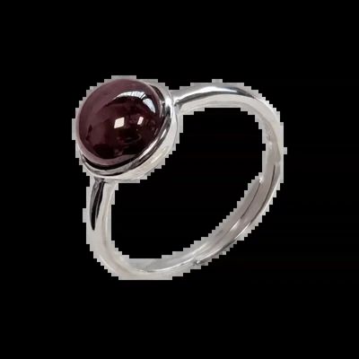 Jewelry - 925 Silver Ring Adjustable Round White Moonstone A 8mm - ARABESK