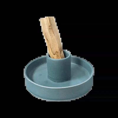 Scents - Blue Ceramic Incense Holder for Palo Santo 10.50cm - ARABESK