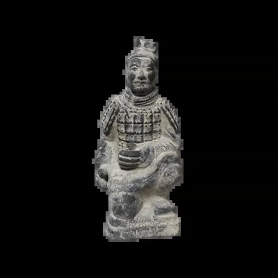 Sculptures, statuettes and miniatures - Black Kneeling Archer Statue in Terracotta 15cm - ARABESK