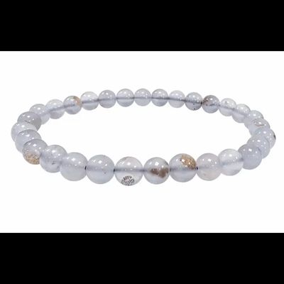 Bracelets - Blue Chalcedony Bracelet AA beads 6-6.5mm - ARABESK