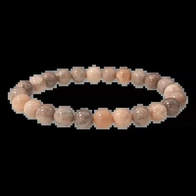 Bracelets - Bracelet Pierre de Lune Brune A perles 8-9mm - ARABESK