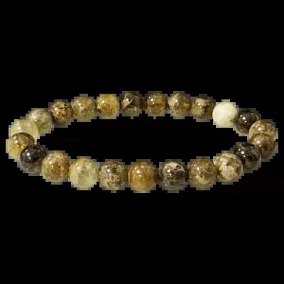 Bracelets - Grossular Green Garnet Bracelet A Beads 8mm - ARABESK