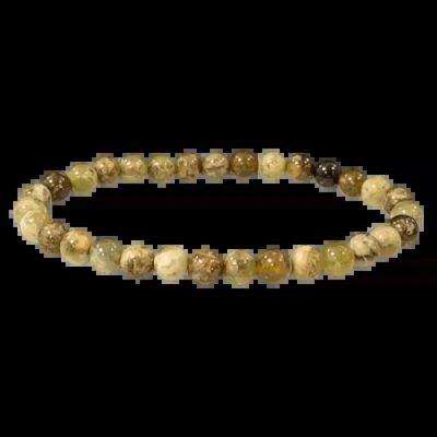 Bracelets - Bracelet Grenat Vert grossulaire A perles 6mm - ARABESK