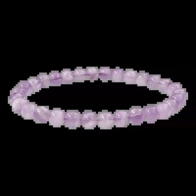 Bracelets - Bracelet Amethyst Lavender A beads 6mm - ARABESK