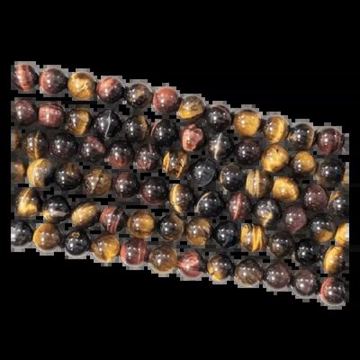 Jewelry - Multicolor Tiger Eye A beads 8mm on 40cm thread - ARABESK