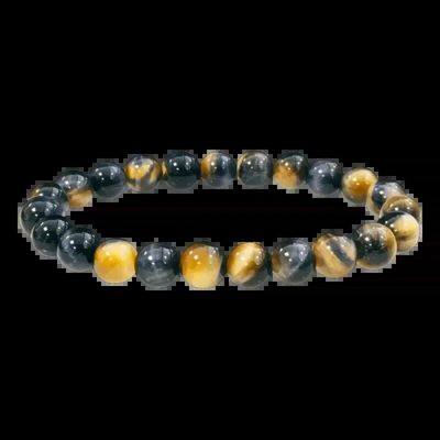 Bracelets - Oeil de Tigre Doré A perles 8mm - ARABESK