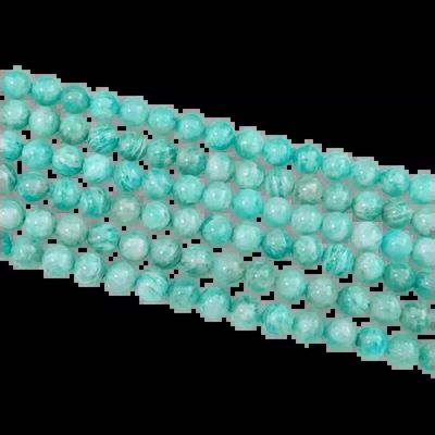 Bijoux - Amazonite Pérou AA perles 8mm sur fil 40cm - ARABESK
