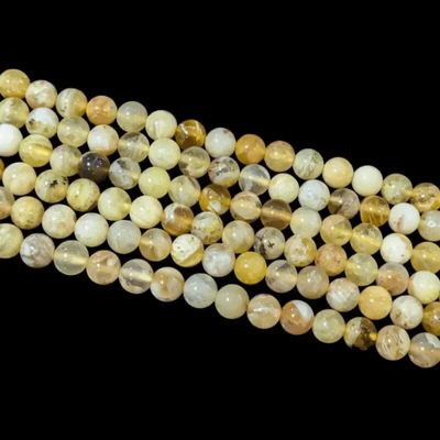 Bijoux - Opale Jaune A perles 6mm sur fil 40cm - ARABESK