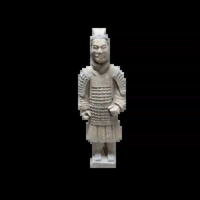 Sculptures, statuettes and miniatures - Antique Colorful Statue Warriors with Terracotta Armor 23cm - ARABESK
