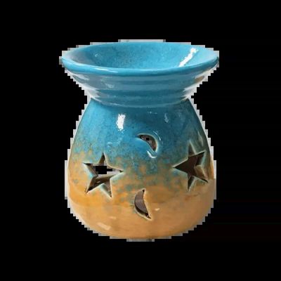 Senteurs - Brûleur Huile en Céramique Dégradé Bleu 8.5cm - ARABESK