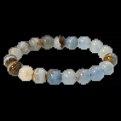 Bracelets - Blue Calcite Bracelet Mix AA beads 10mm - ARABESK