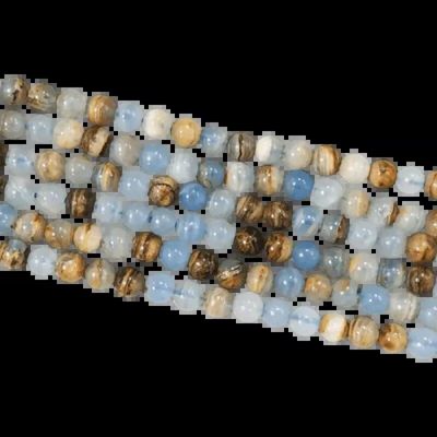 Bijoux - Calcite Bleue Mix AA 6mm sur fil 40cm - ARABESK