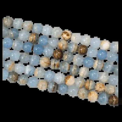 Jewelry - Blue Calcite Mix AA 10mm on 40cm wire - ARABESK