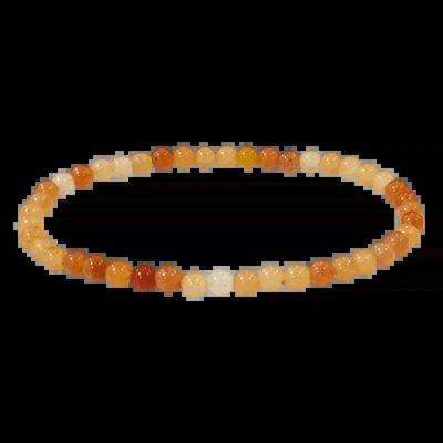 Bracelets - Orange Aventurine bracelet A beads 4mm - ARABESK