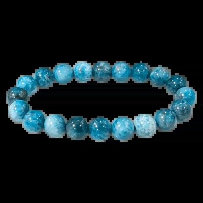 Bracelets - Bracelet Apatite Bleue A perles 10mm - ARABESK