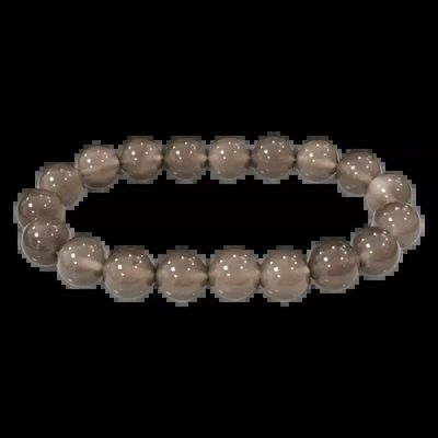 Bracelets - Gray Agate Bracelet A beads 10mm - ARABESK