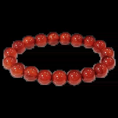 Bracelets - Bracelet Agate Rouge A perles 10mm - ARABESK