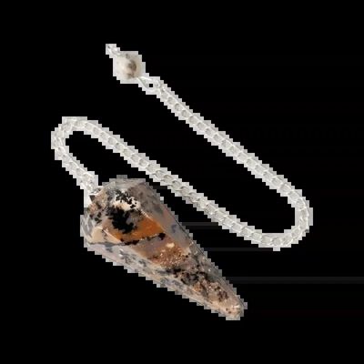 Jewelry - Conical Dendrite Agate Pendulum 6 Sides - ARABESK