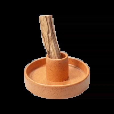 Senteurs - Porte Encens Céramique Orange pour Palo Santo 10.50cm - ARABESK