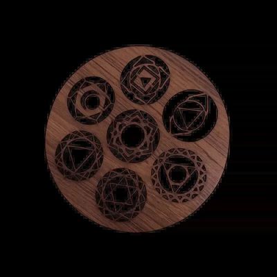 Lampes sans fil  - Panneau aimanté  en bois 7 Chakras - ARABESK