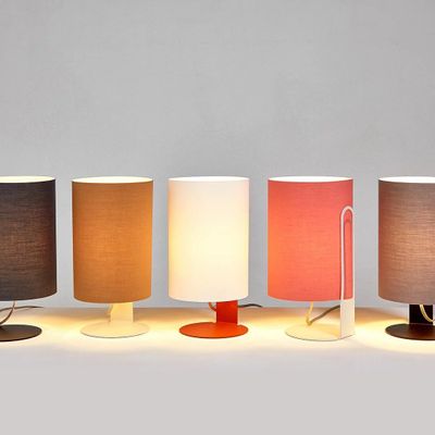 Lampes de table - CLIPAM lampe à poser terracotta avec abat-jours en cotonet - LUXCAMBRA
