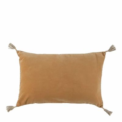 Fabric cushions - MATTEO cushion cover apricot cotton velvet 40x60 - BLANC D'IVOIRE
